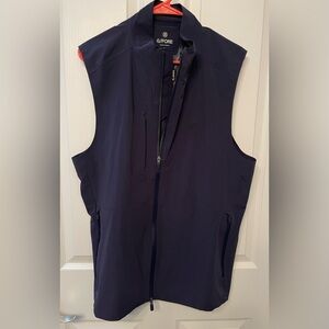 G/Fore Men’s Weather Resistant 2.0 Gilet Twilight Blue Full Zip Golf Vest Sz. L